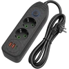 Toolight Prailgintuvas Maitinimo Blokas 2 Lizdai + 2x Usb-a + Usb-c Jnh023-2b Juodas
