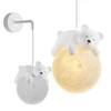 Toolight SIENINIS ŠVIESTUVAS Baltas BEAR G161-1W