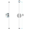Toolight SIENINIS ŠVIESTUVAS LED LHJ069-W Juodas