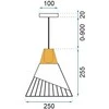 Toolight Skandinaviškas pakabinamas lubinis šviestuvas metalinis APP225-1CP
