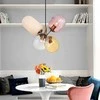 Pakabinamas šviestuvas Toolight Stiklinis pakabinamas lubų šviestuvas APP436-4C Daugiaspalvis