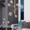 Toolight Stiklinis rutulinis pakabinamas šviestuvas 6 vnt APP919-6CP Auksinis