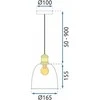 Pakabinamas šviestuvas Toolight Šviestuvas APP1006-1CP Baltas U