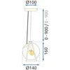 Pakabinamas šviestuvas Toolight Šviestuvas APP1089-1CP GOLD TRANSPARENT