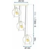 Pakabinamas šviestuvas Toolight Šviestuvas APP1091-3CP GOLD