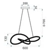 Pakabinamas šviestuvas Toolight šviestuvas LED APP815-CP Node Gold