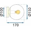 Lubinis šviestuvas Toolight Šviestuvas lubinis APP1155-1C Juodas