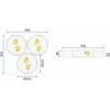 Lubinis šviestuvas Toolight Šviestuvas lubinis APP878-C Triple Juodas 3x40cm