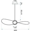 Pakabinamas šviestuvas Toolight Šviestuvas lubinis ažūrinis LED 60cm APP651-1CP