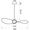 Pakabinamas šviestuvas Toolight Šviestuvas lubinis ažūrinis LED 80cm APP652-1CP