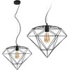 Pakabinamas šviestuvas Toolight Šviestuvas lubinis DIAMENT LOFT Juodas APP563-1CP