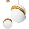 Pakabinamas šviestuvas Toolight Šviestuvas lubinis stiklo akrilo rutulys Baltas/Gold APP481-1CP