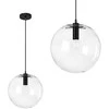 Lubinis šviestuvas Toolight Šviestuvas lubinis stiklo Lassi Juodas 20 cm