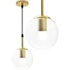 Pakabinamas šviestuvas Toolight Šviestuvas lubinis stiklo rutulys Gold APP686-1CP