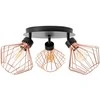 Lubinis šviestuvas Toolight Šviestuvas lubinis trigubas Loft Plafon Juodas Rose APP536-3C
