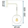 Sieninis šviestuvas Toolight Šviestuvas sieninis stiklo Gold APP685-1W