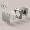 Toolight Viengubas Jungiklis Oste Jnh006-w Pilkas