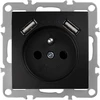 Toolight Viengubas Lizdas Su Įžeminimu + 2x Usb-a Oste Jnh003-g Juodas
