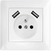 Toolight Viengubas Lizdas Su Įžeminimu + 2x Usb-a Oste Jnh003-g Baltas