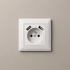Toolight Viengubas Lizdas Su Įžeminimu + 2x Usb-a Oste Jnh003-g Baltas
