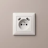 Toolight Viengubas Lizdas Su Įžeminimu + Usb-a Usb-c Oste Jnh004-g Baltas