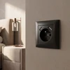 Toolight Viengubas Lizdas Su Įžeminimu + 2x Usb-a Oste Jnh003-g Juodas