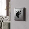 Toolight Viengubas Lizdas Su Įžeminimu + Usb-a Usb-c Oste Jnh004-g Pilkas