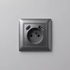 Toolight Viengubas Lizdas Su Įžeminimu + Usb-a Usb-c Oste Jnh004-g Pilkas