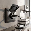 Toolight Viengubas Lizdas Su Įžeminimu Ir Dangteliu Su Rėmeliu Oste Jnh005-g Juodas