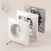 Toolight Viengubas Lizdas Su Įžeminimu Oste Jnh001-g Baltas