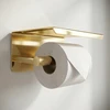 Tualetinio popieriaus laikiklis su lentynėle 6613 Modern Gold