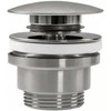 Universalus „click-clack“ praustuvo kištukas „Rea Brushed Nickel INOX“