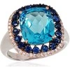 Auksinis žiedas su deimantais Diamond Sky "Imperial Topaz" iš raudono, 585 prabos aukso