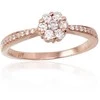 Auksinis žiedas su deimantais moterims Diamond Sky „Diamond Flower III“ iš 585 raudono aukso