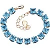 Diamond Sky Jewelry Apyrankė moterims DiamondSky „Princess (Aquamarine Mėlyna)“ su Swarovski kristalais