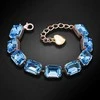 Diamond Sky Jewelry Apyrankė moterims DiamondSky „Radiance (Aquamarine Mėlyna)“ su Swarovski kristalais