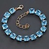 Diamond Sky Jewelry Apyrankė moterims DiamondSky „Princess (Aquamarine Mėlyna)“ su Swarovski kristalais