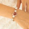 Diamond Sky Jewelry Apyrankė moterims DiamondSky „Heart of The Ocean (Raudona Magma)“ su Swarovski kristalais