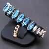 Diamond Sky Jewelry Apyrankė moterims DiamondSky „Ornella (Aquamarine Mėlyna)“ su Swarovski kristalais
