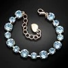 Diamond Sky Jewelry Apyrankė moterims DiamondSky „Classic IV (Aquamarine Mėlyna)“ su Swarovski kristalais