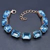 Diamond Sky Jewelry Apyrankė moterims DiamondSky „Radiance (Aquamarine Mėlyna)“ su Swarovski kristalais