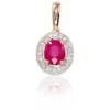 Diamond Sky Jewelry Auksinis pakabukas su deimantais Diamond Sky "Sofia" iš raudono, 585 prabos aukso