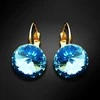 Diamond Sky Jewelry Auskarai „Klaris II“ (Aquamarine Mėlyna)" su Swarovskio kristalais