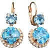 Diamond Sky Jewelry Auskarai moterims DiamondSky „Clarice VI (Aquamarine Mėlyna)“ su Swarovski kristalais