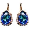 Diamond Sky Jewelry Auskarai moterims DiamondSky „Crystal Drop III (Bermuda Mėlyna)“ su Swarovski kristalais