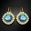 Diamond Sky Jewelry Auskarai moterims DiamondSky „Glare III (Aquamarine Mėlyna)“ su Swarovski kristalais