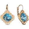 Diamond Sky Jewelry Auskarai moterims DiamondSky „Nostalgia III (Aquamarine Mėlyna)“ su Swarovski kristalais