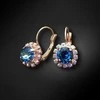 Diamond Sky Jewelry Auskarai moterims DiamondSky „Glory II (Bermuda Mėlyna)“ su Swarovski kristalais