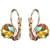 Diamond Sky Jewelry Auskarai moterims DiamondSky „Glory (Light Topaz Shimmer)“ su Swarovski kristalais