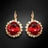 Diamond Sky Jewelry Auskarai moterims DiamondSky „Glare III (Scarlet)“ su Swarovski kristalais